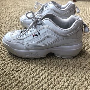 FILA used white sneakers